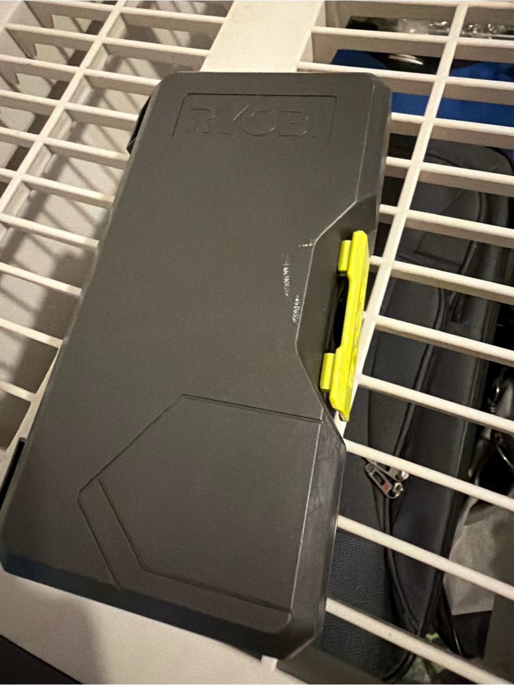 RYOBI Gray Tool Storage Case with Yellow Latch
